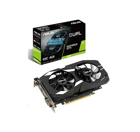 DUAL-GTX1650-O4G - ASUS Asus Dual GeForce GTX 1650 Graphic Card 1485MHz Core 1755MHz Boost Clock 4096MB GDDR5 PCI Express 3.0 x16 Dual Slot Space Required
