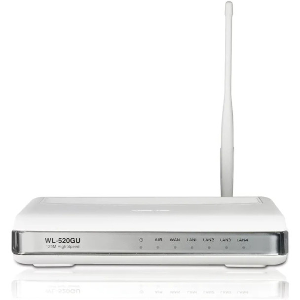 WL-520GU - ASUS 125M Broad Range EZ Wireless Router w/ Printer Server