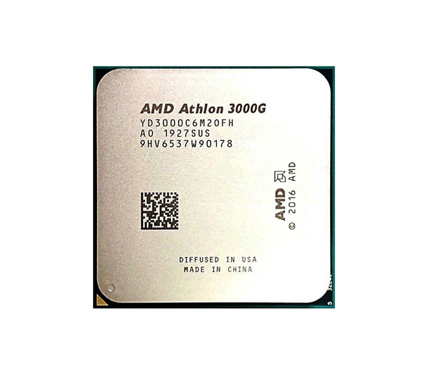 YD3000C6FHBOX - AMD Athlon 3000G Dual-core (2 Core) 3.5GHz 4MB L3 Cache Socket AM4 Processor