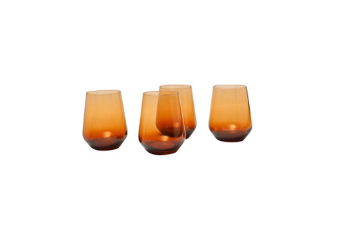 Iconic Amber Tumbler 425ML, Set of 4