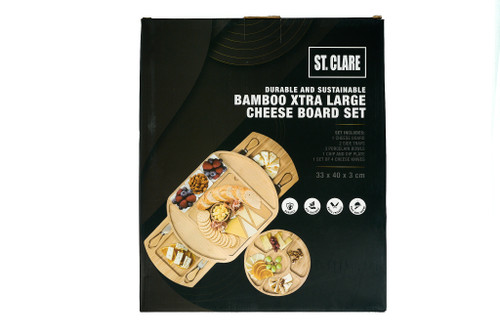 Bamboo, Extra large cheese board set