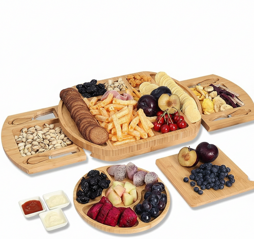 Bamboo, Extra large cheese board set