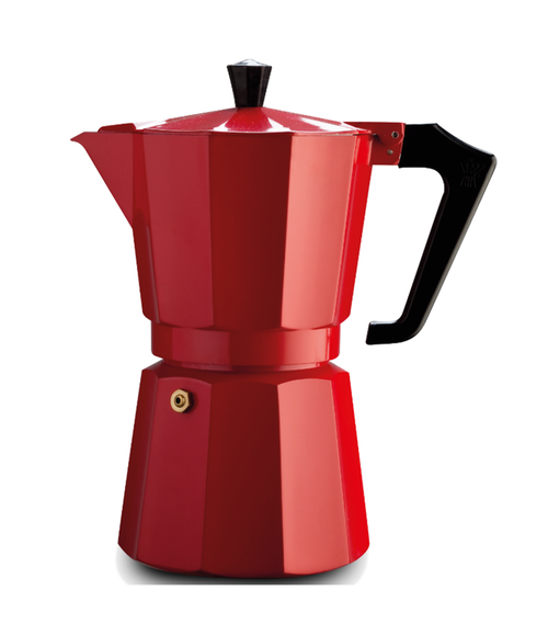 Italexpress 9 Cup Red Stove Top Cafetiere
