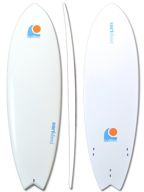 SURFDUST - 6ft Fish Tail Mini-Mal Epoxy Surfboard - Surfing SURFDUST - 6ft Fish Tail Mini-Mal Epoxy Surfboard - Surfing