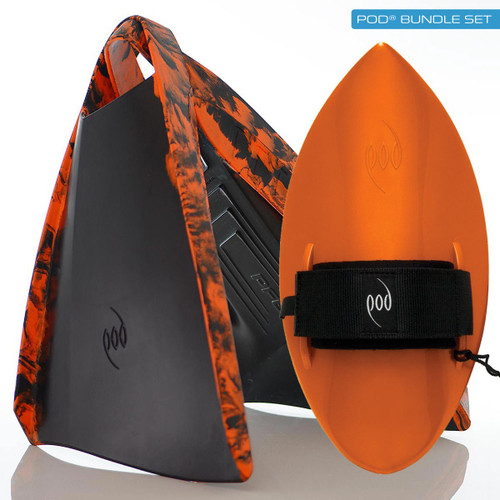 Orange Handboard Black/Orange POD Fins PF3