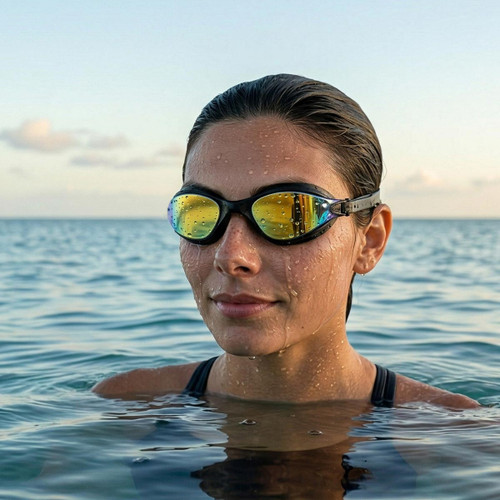 Gold Mirror Lenses AquaLuxe Swim Goggles | POD®