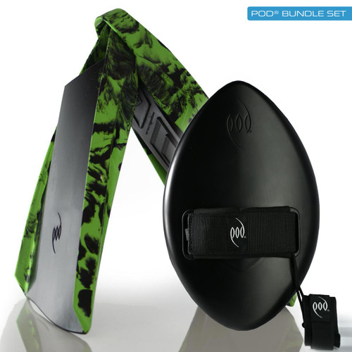 Stealth Black WOW Hand Plane + Black/Lime PF3 POD Fins