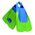 Blue/Lime POD PF1 Swim Fins 