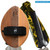 WOO Cedar/Walnut POD Handboard PF2 Swim Fins Black/Yellow