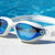 Blue Mirror Lenses AquaLuxe White Swim Goggles by POD®
