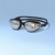 Black Max Swim Goggles AquaLuxe Silver Mirror Lenses 