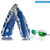 Variegated Blue/White PF1 POD Swim Fins AquaLuxe White Line Swim Goggles Green Mirror Lenses