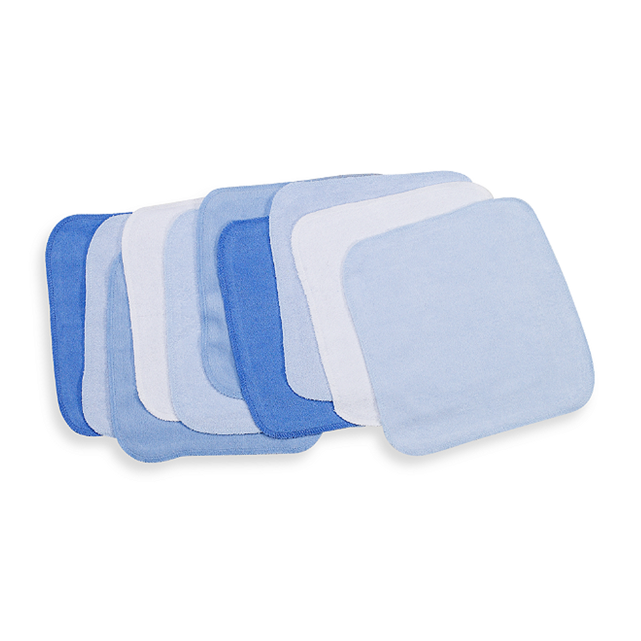 Spasilk 10 Pack Washcloths, Blue Lines