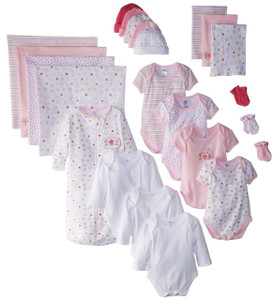 23 Piece Essential Layette Giftset, 0-6 Months, Pink