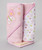 2 Hooded Towel with 2 Washcloths, Pink Butterfly