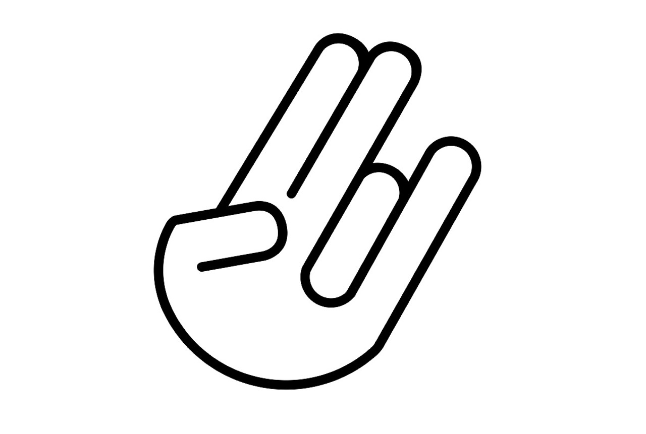 The Shocker Hand Symbol Gesture Logo Decal Car Vinyl Sticker JDM Window  OUTLINED