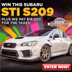 Subaru STI S209 Dream Giveaway 