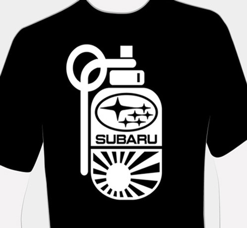 Subie Grenade/Bomb Shirt (Zoomed in)