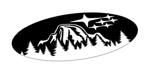 Yosemite Half Dome Star Cluster Forest Emblem Overlays