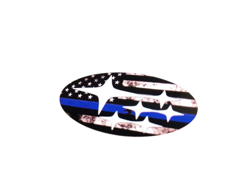 Thin Blue Line Flag Star Cluster Emblem Overlays (White Stars)