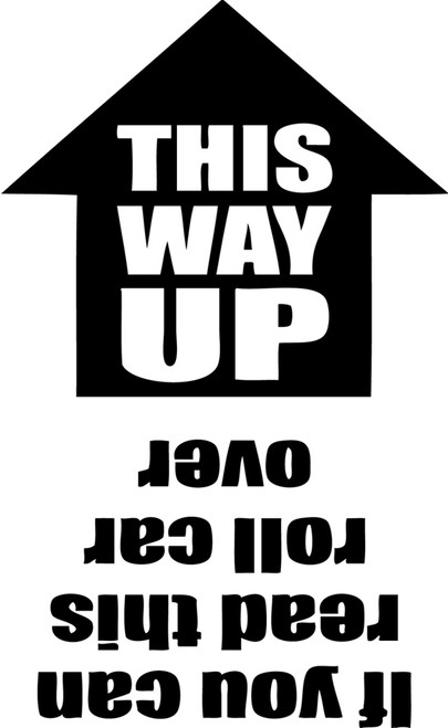 THIS WAY UP Vinyl Decal (White or Black)