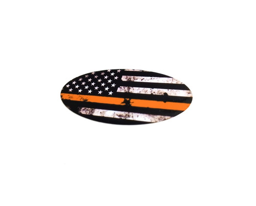 Thin Orange Line Flag Emblem Overlays (No Design Background Only)