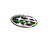 Thin Green Line Flag White JDM Star Cluster with Border Emblem Overlays (White Stars & Border)