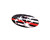 Thin Red Line Flag Classic Star Cluster Emblem Overlays (White Stars)