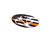 Thin Orange Line Flag Classic Star Cluster Emblem Overlays (White Stars)