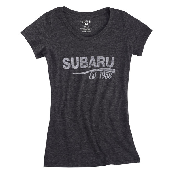 Subaru Charcoal Ladies Fitted T-shirt