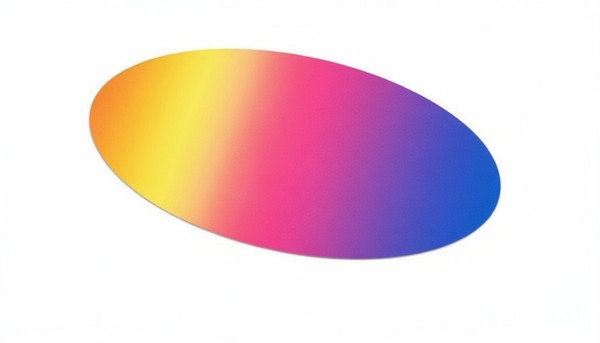 Orange Yellow Magenta Purple Blue Gradient Emblem Overlay