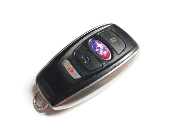 Purple Galaxy Key Fob Emblem Overlay with White Stars