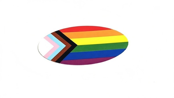 Progressive LGBTQ+ Rainbow Flag Emblem Overlays