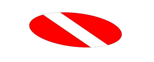 Scuba Diver Flag Emblem Overlays (Diver flag background only)