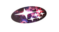 Purple Galaxy White Star Cluster Emblem Overlays