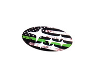 Thin Green Line Flag Star Cluster Emblem Overlays (White Stars)