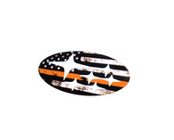 Thin Orange Line Flag Star Cluster Emblem Overlays (White Stars)