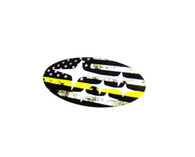 Thin Yellow Line Flag Star Cluster Emblem Overlays (White Stars)