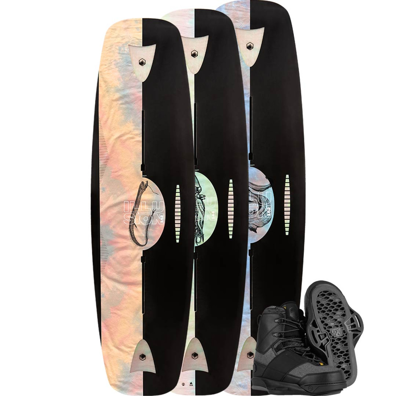 Liquid Force Illusion Wakeboard Package W/ Peak 6X Boots