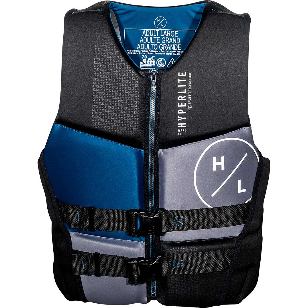 Hyperlite Prime Life Jacket - Blue/Black/Grey | WakeHouse.com