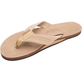 Rainbow Ladies Single Layer Premier Leather Sandal with Arch Support - Sierra Brown