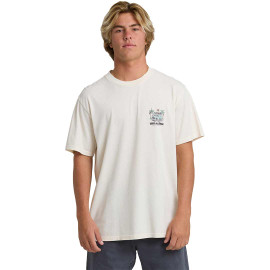 Billabong Rush To Relax Wave Washed Premium Short Sleeve T-Shirt - Off White - Front