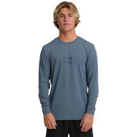Billabong All Day Wave Loose Fit Long Sleeve Surf Tee - Blue Fog - Front