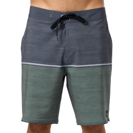 O'neill Hyperfreak Mysto Block Scallop 19" Boardshorts - Dark Olive - Front