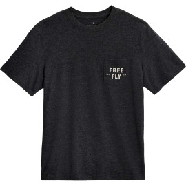 Free Fly Gear & Goods Pocket Tee - Heather Black - Front