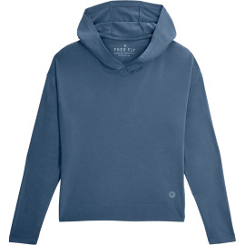 Free Fly Women's Bamboo Shade Crossover Long Sleeve - Pacific Blue