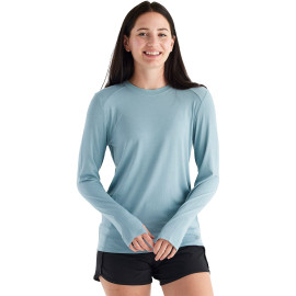 Free Fly Women's Bamboo Shade Long Sleeve II - Ocean Mist - Front