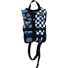 Liquid Force Little Trouble Child Life Jacket - Black/White - Front