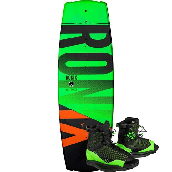 Ronix Vault 128 Kid's Wakeboard Package w/ District Boots - 2020