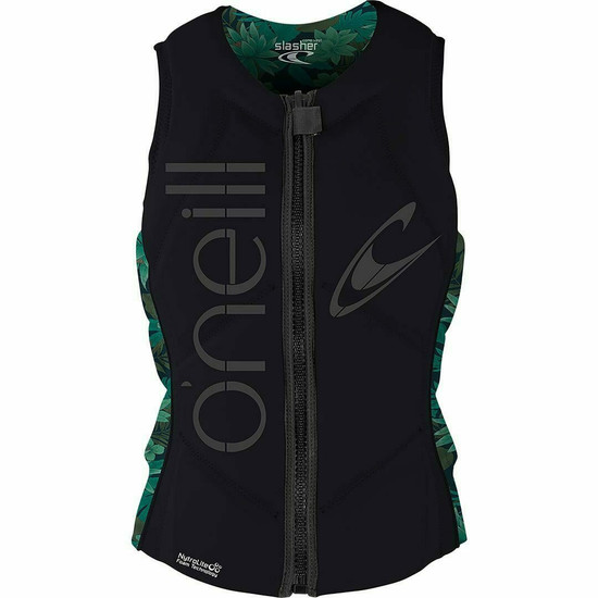 O'neill Slasher Comp Vest Glide Black/ Jungle - Front